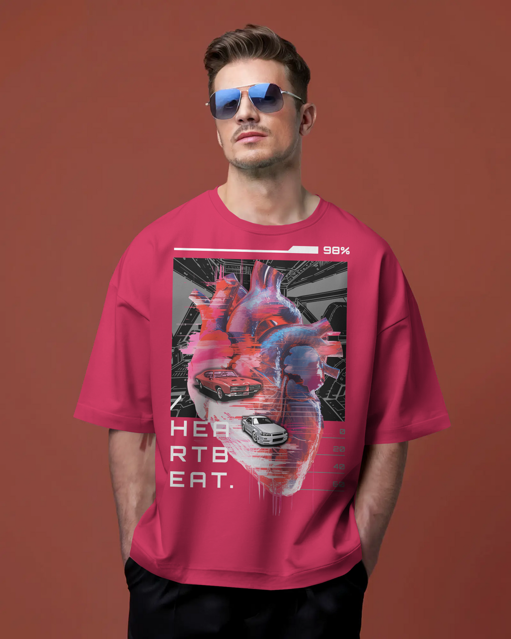 100% premium graphics oversize tee