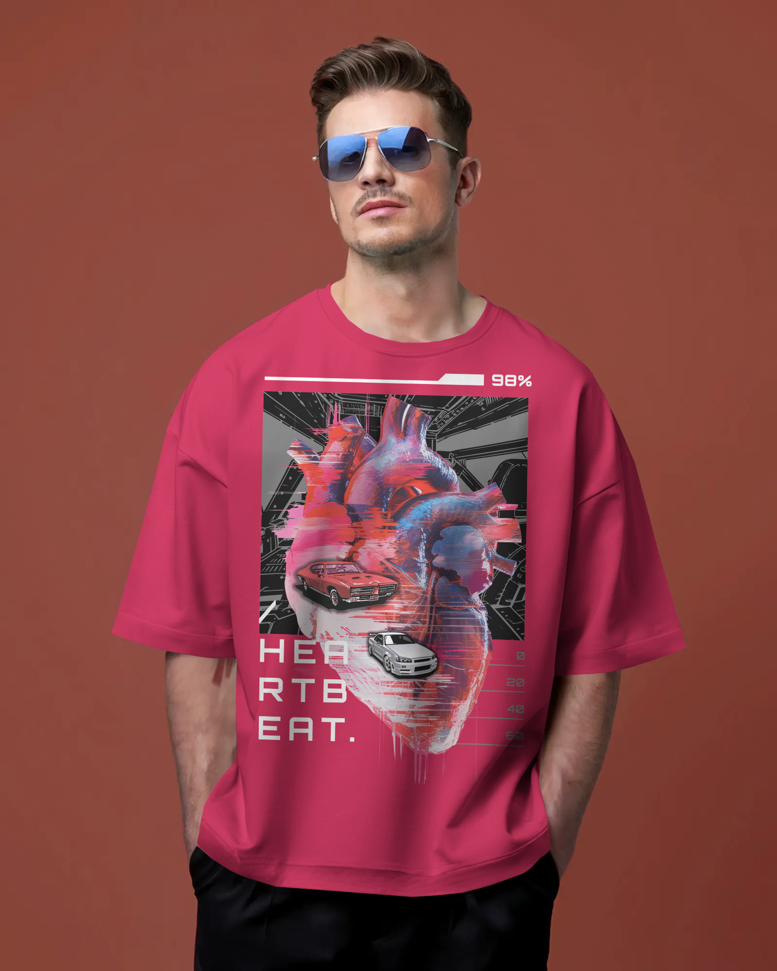 100% premium graphics oversize tee