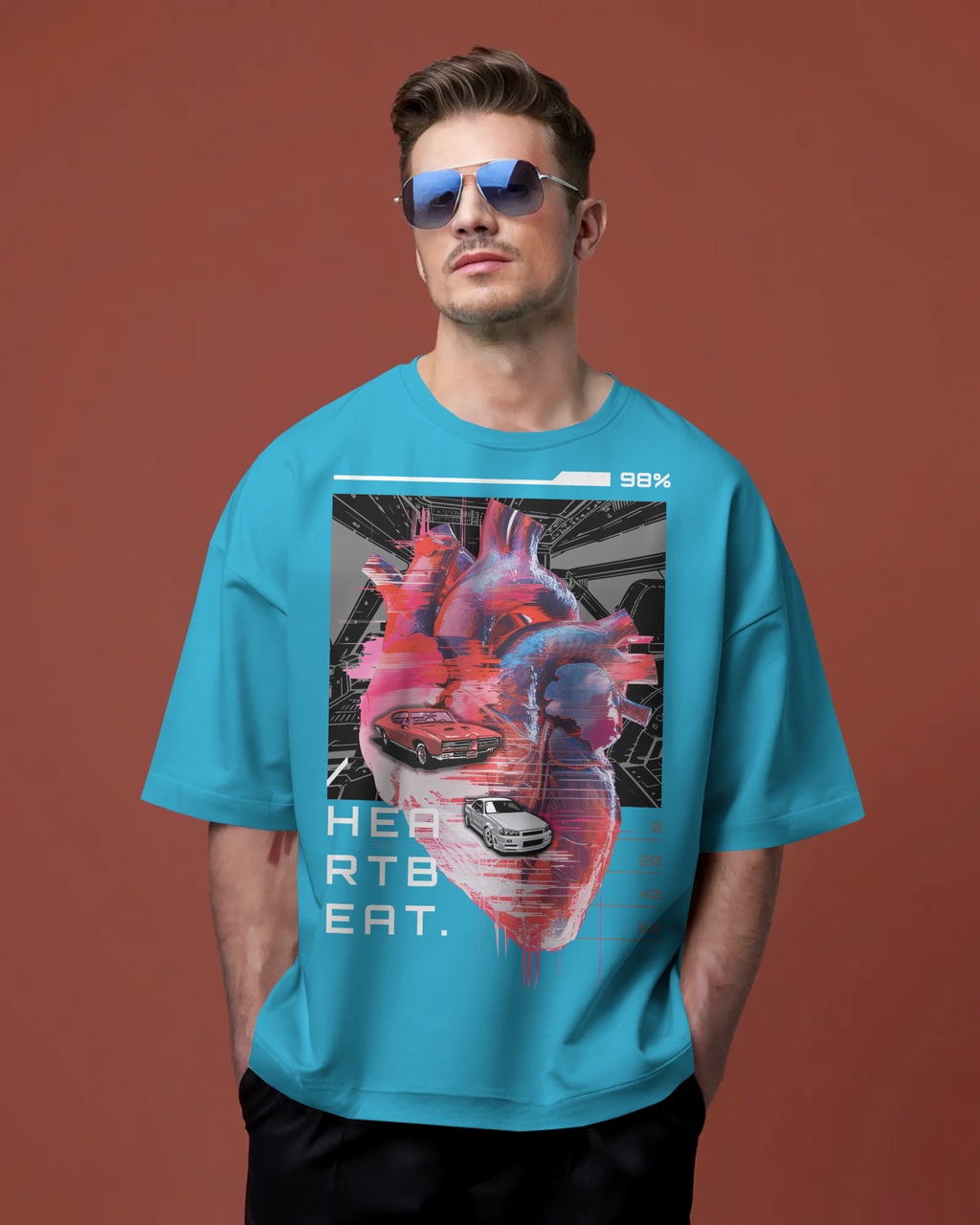 100% premium graphics oversize tee