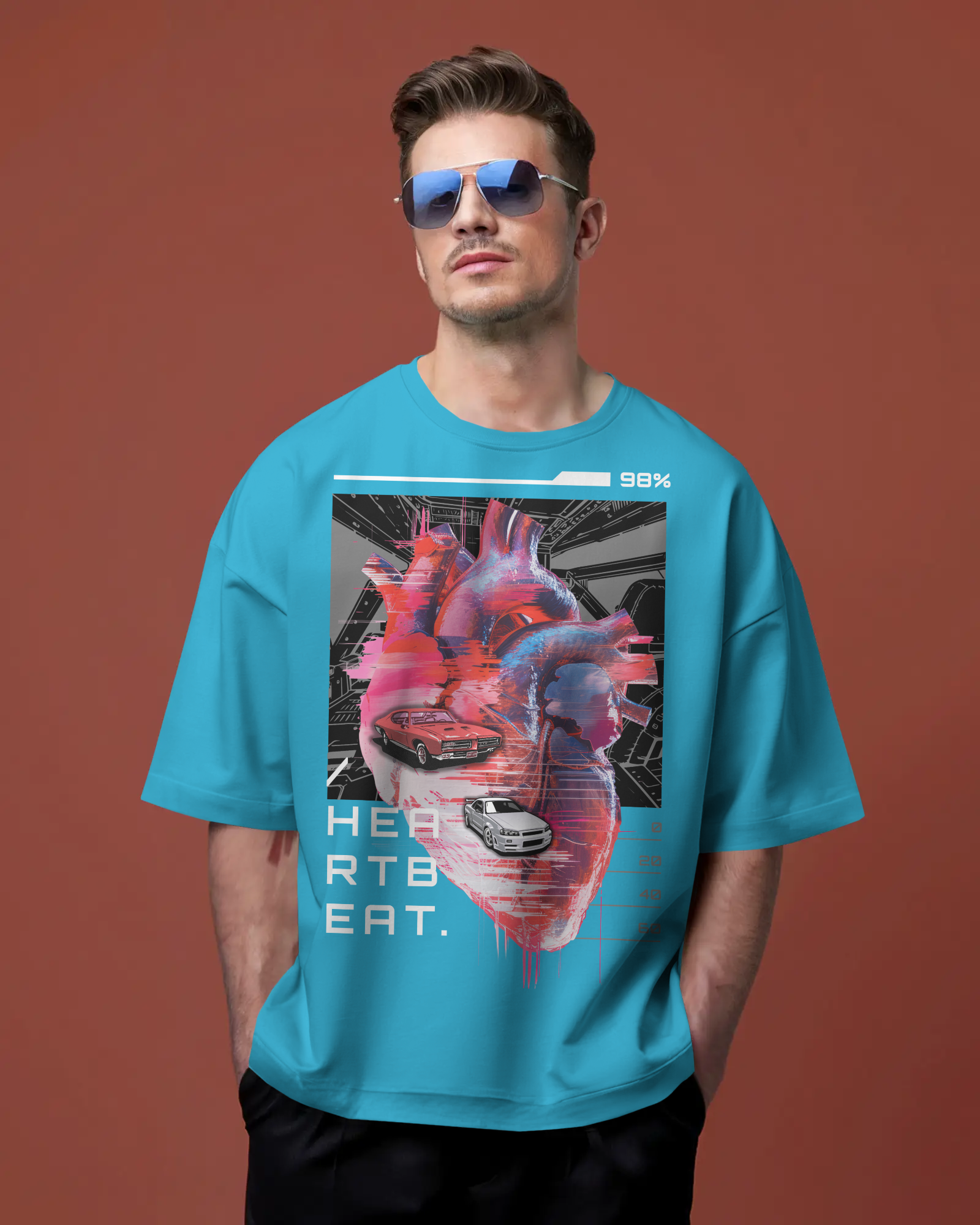 100% premium graphics oversize tee