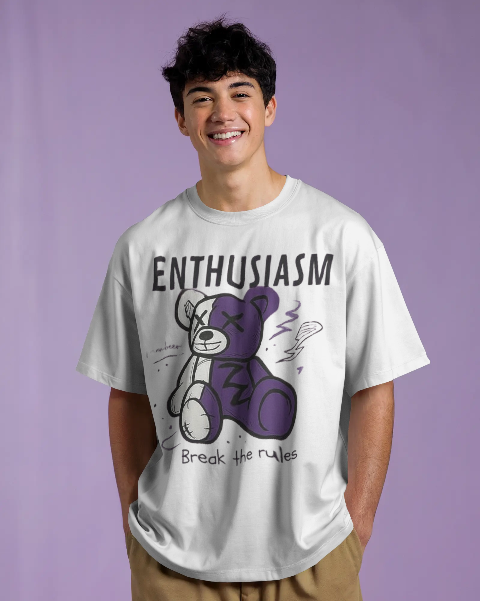 100% premium cotton graphics oversize tee