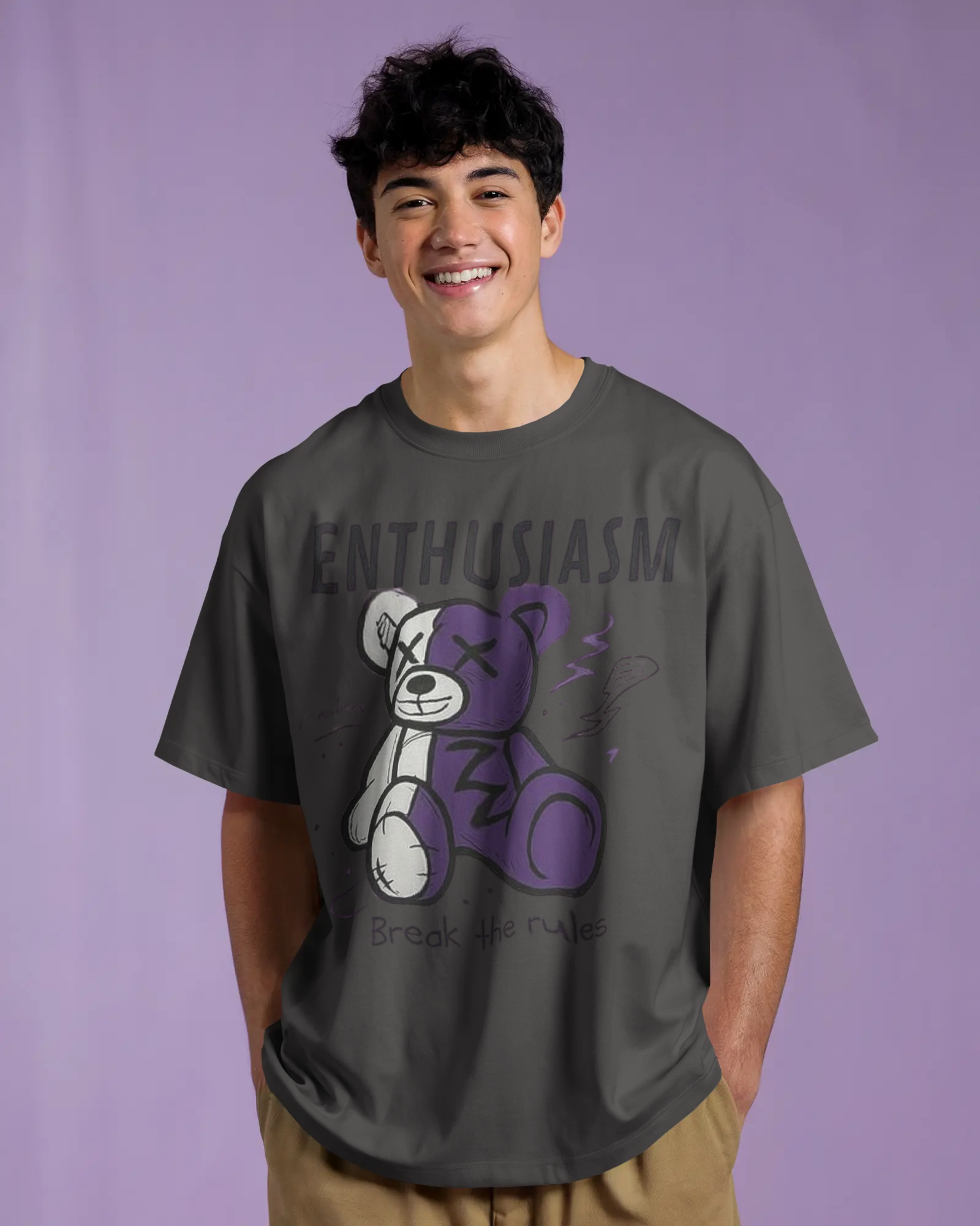 100% premium cotton graphics oversize tee