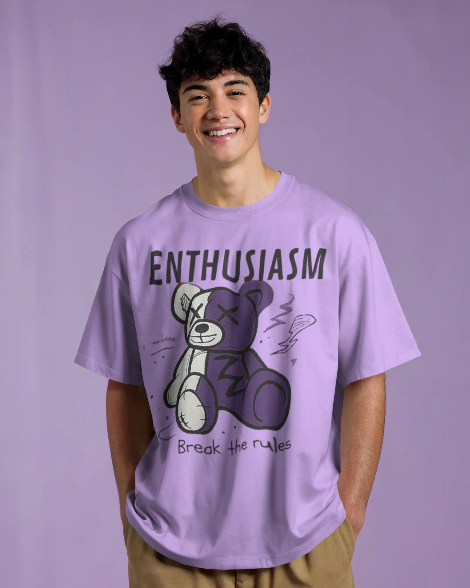 100% premium cotton graphics oversize tee