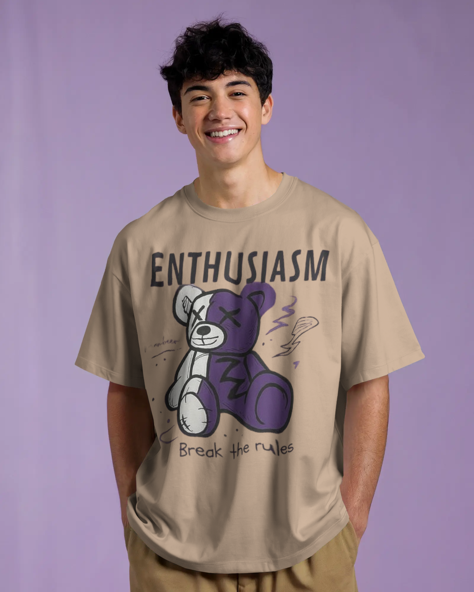 100% premium cotton graphics oversize tee