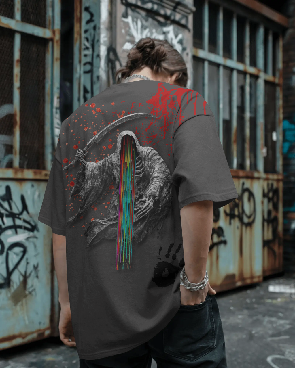 100% premium cotton graphics oversize tee