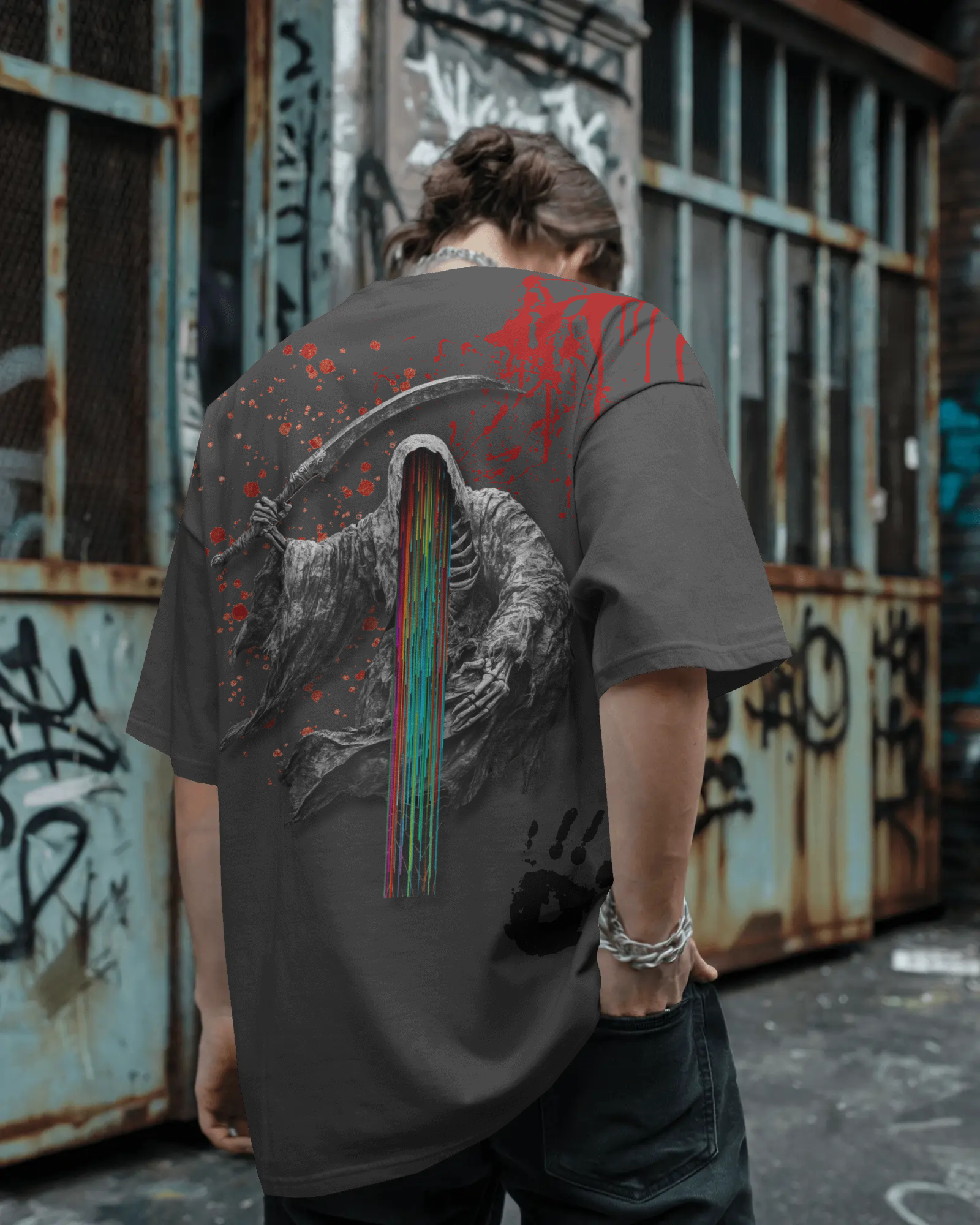 100% premium cotton graphics oversize tee