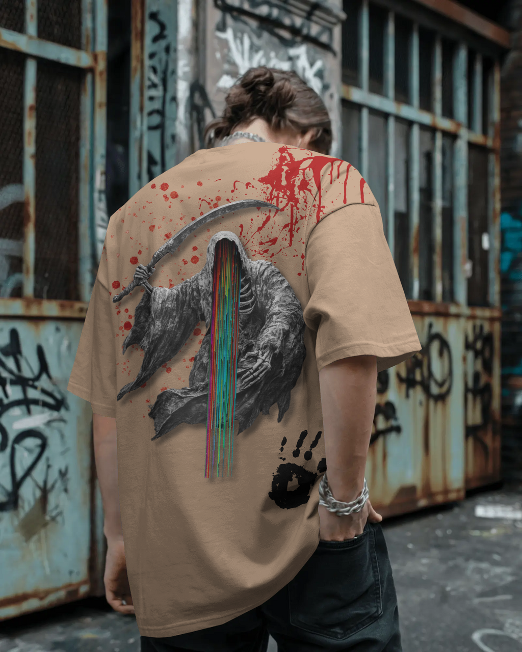 100% premium cotton graphics oversize tee