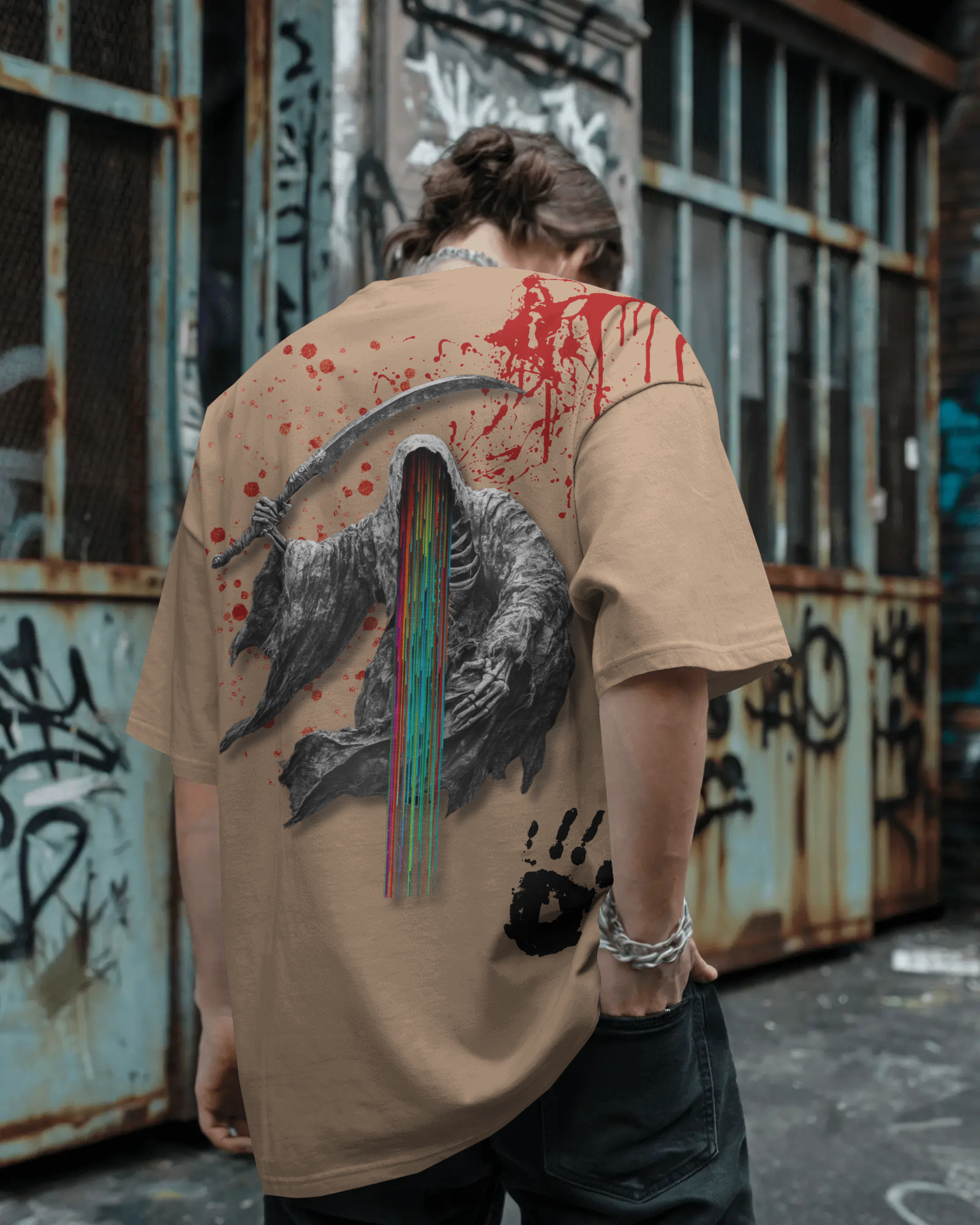 100% premium cotton graphics oversize tee