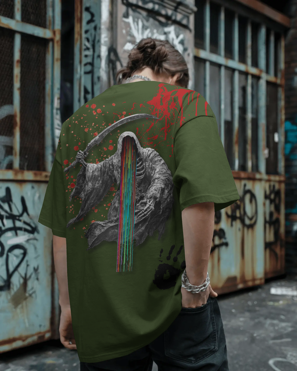 100% premium cotton graphics oversize tee