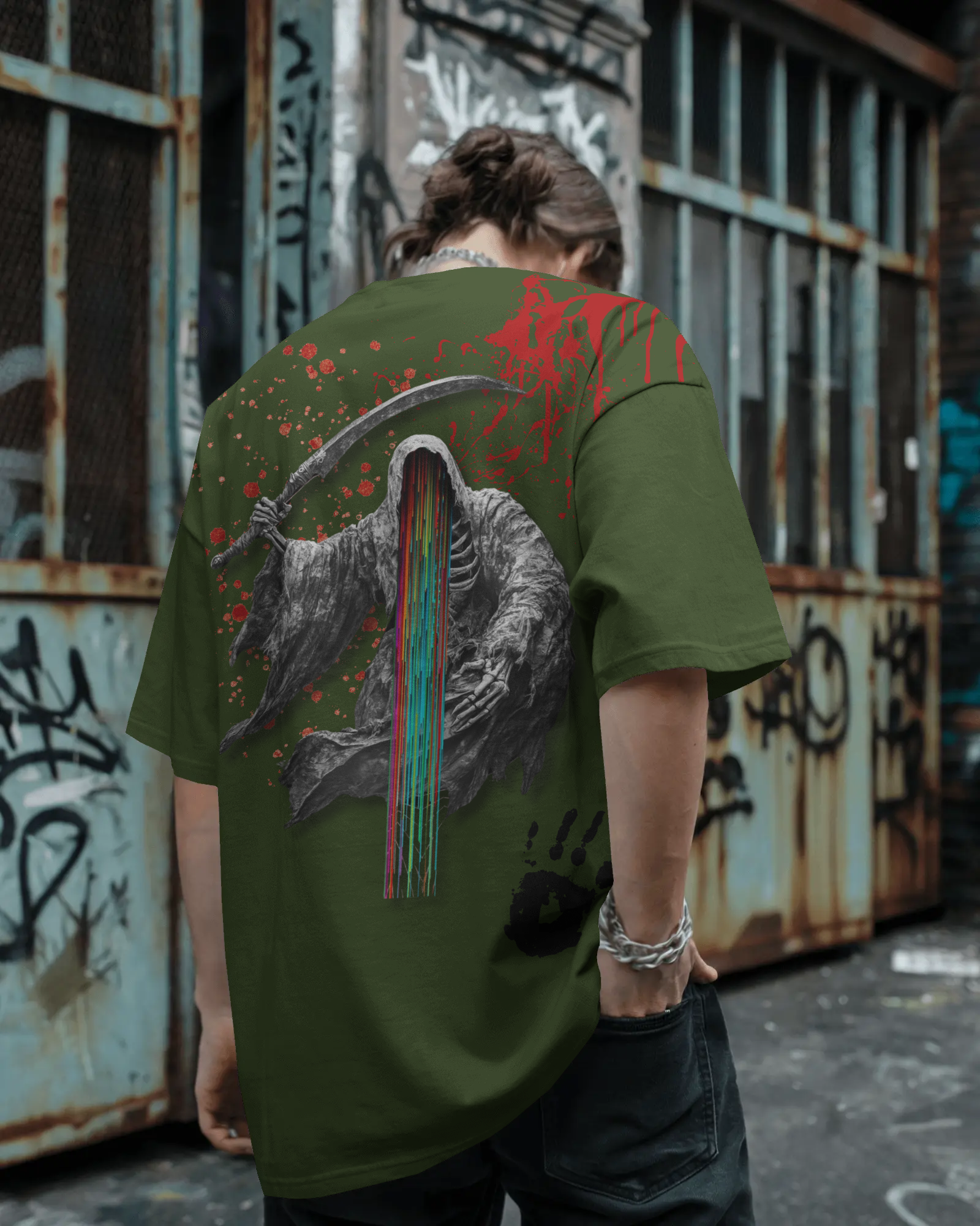100% premium cotton graphics oversize tee