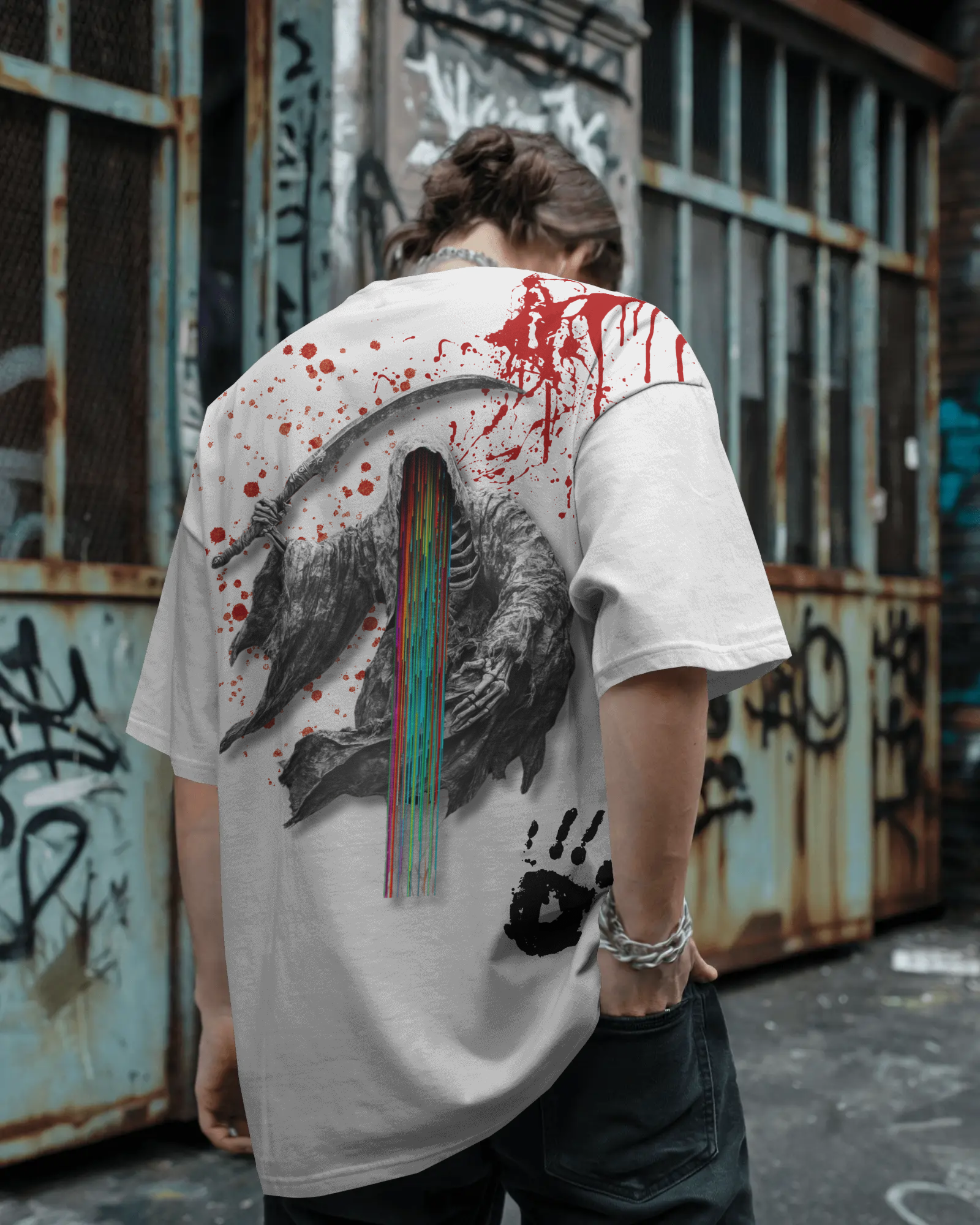 100% premium cotton graphics oversize tee