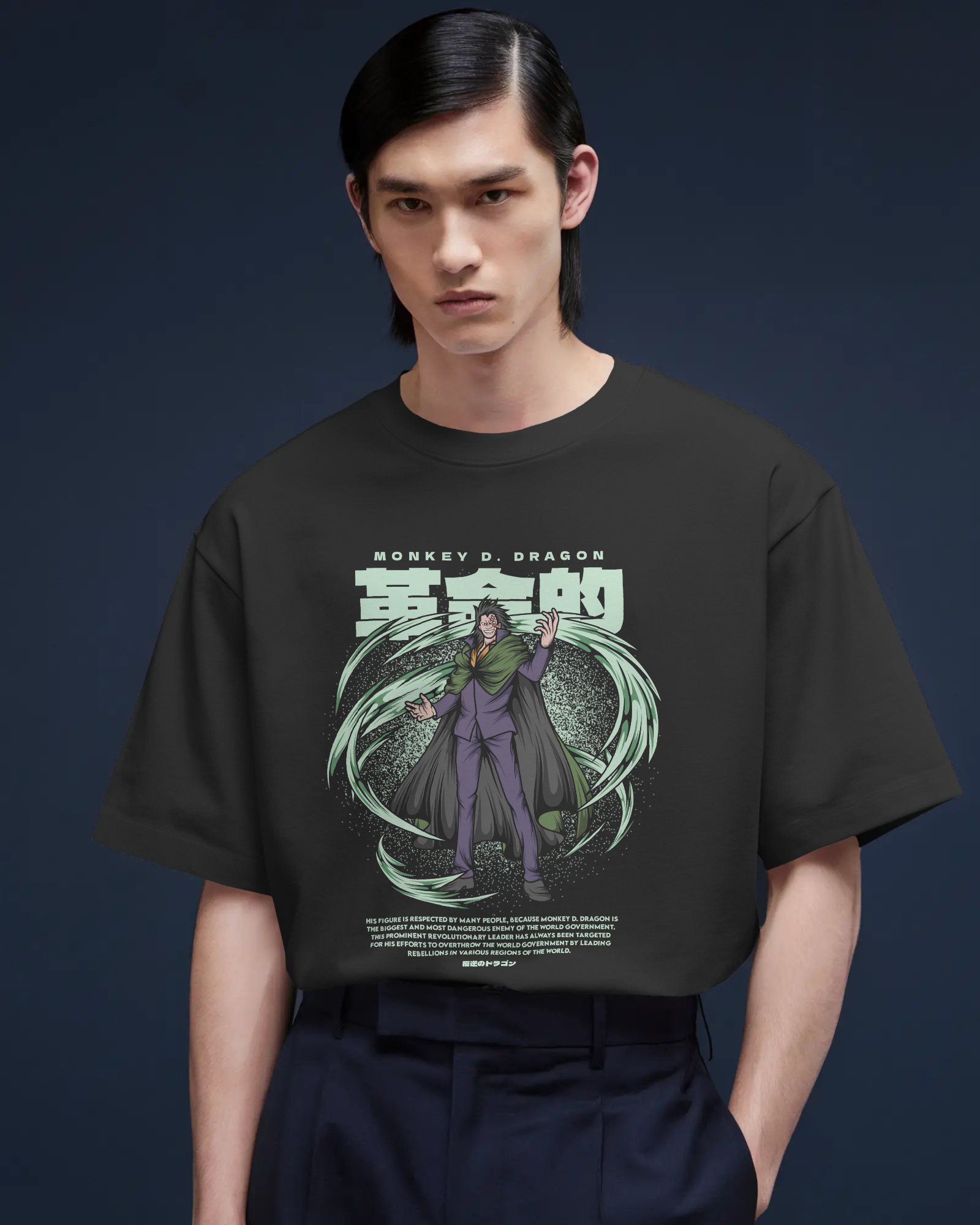 100% premium cotton anime oversize tee