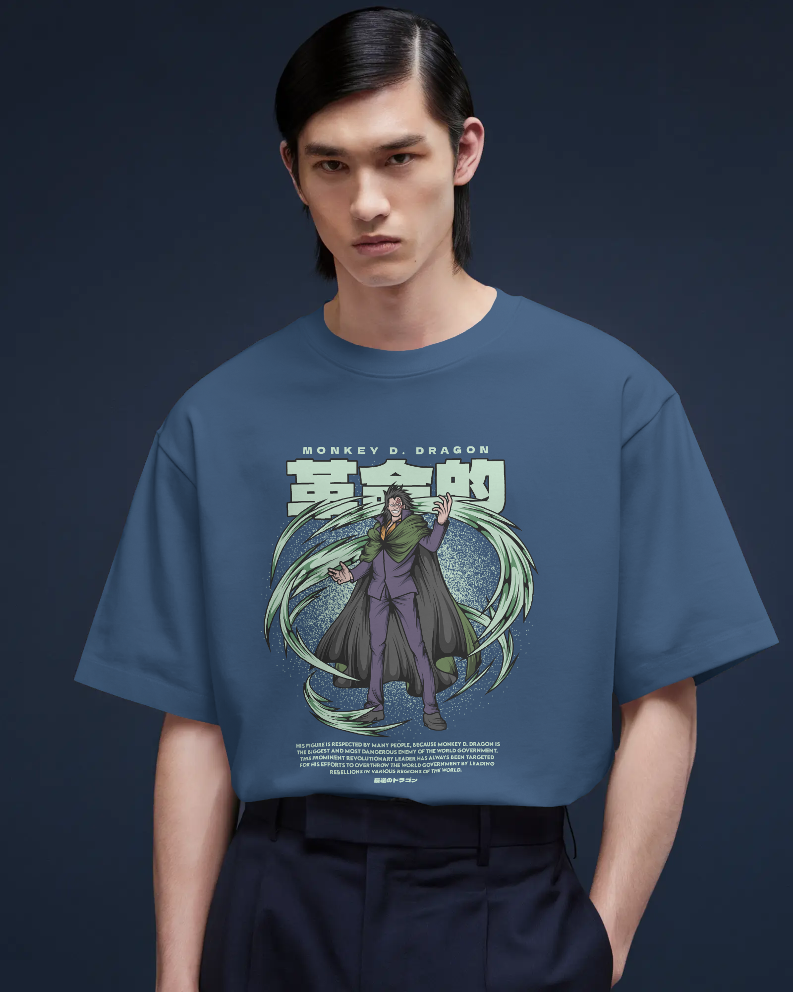 100% premium cotton anime oversize tee