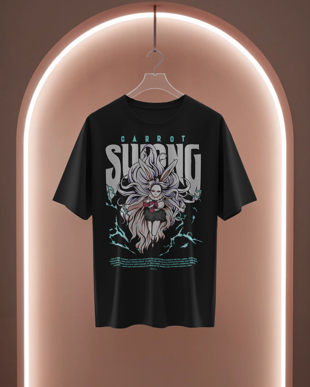 100% premium anime oversize tee
