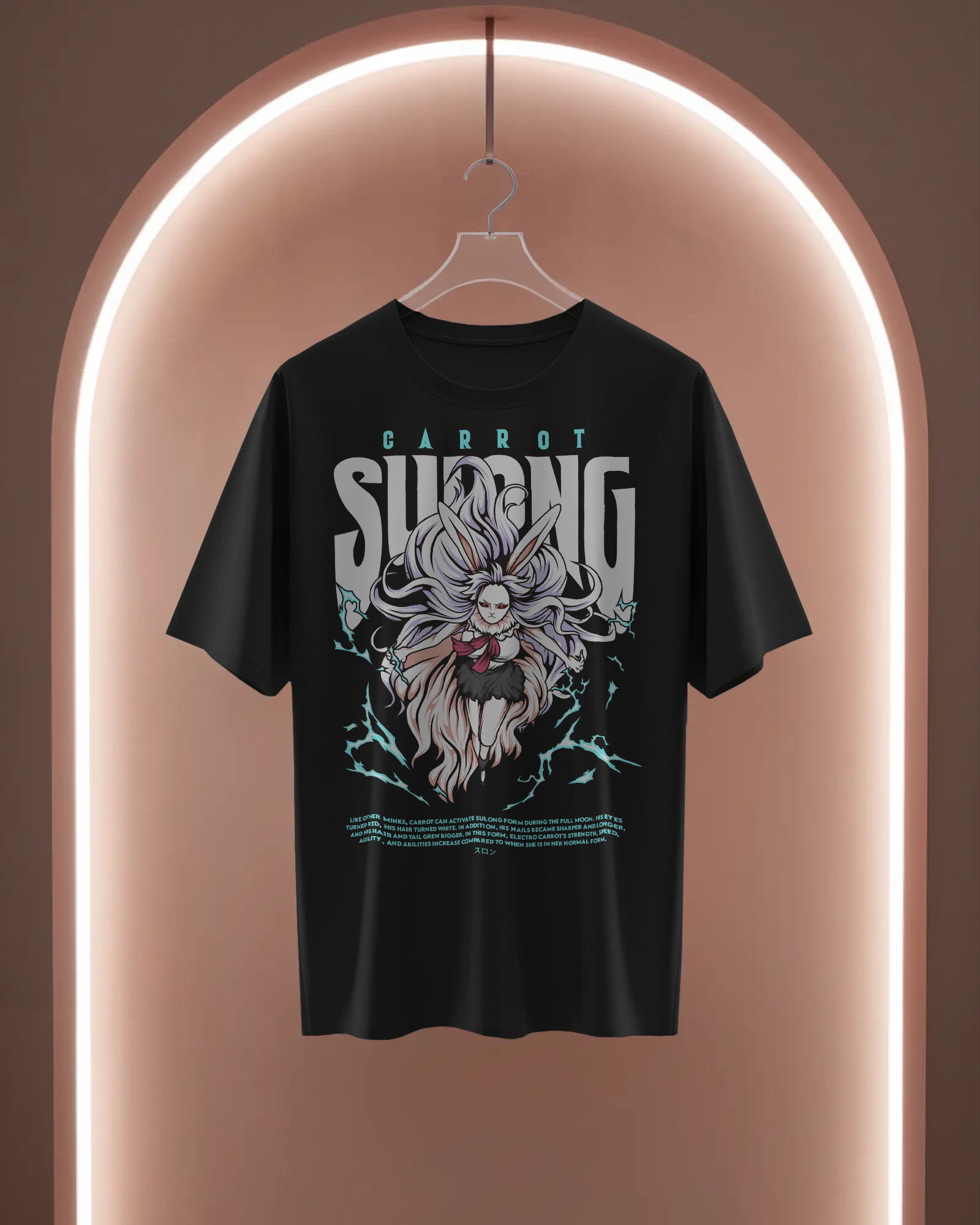 100% premium anime oversize tee