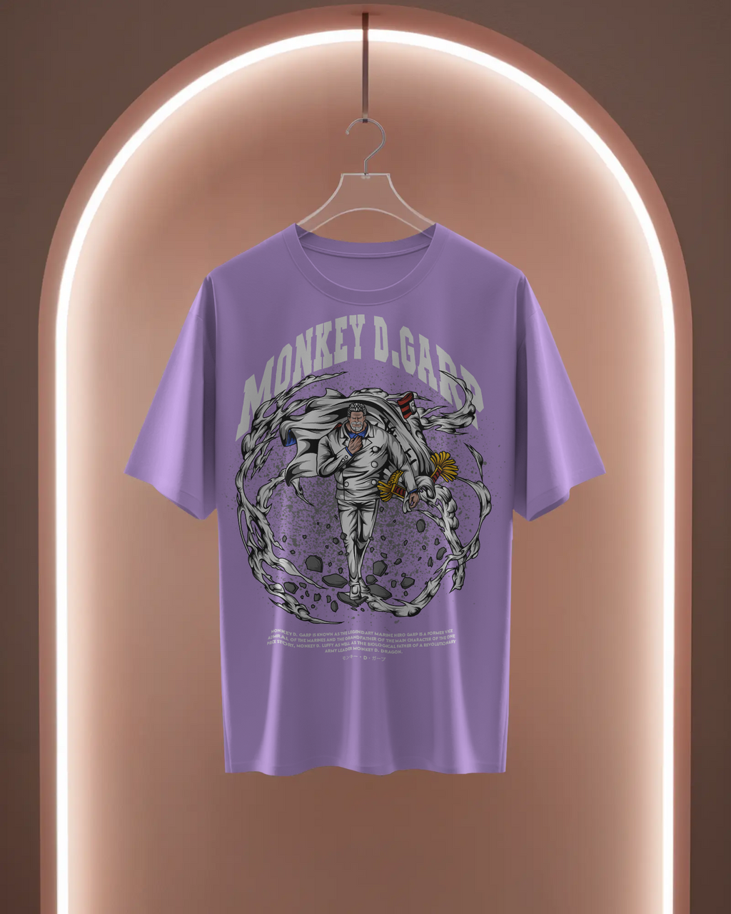100% premium cotton anime oversize tee