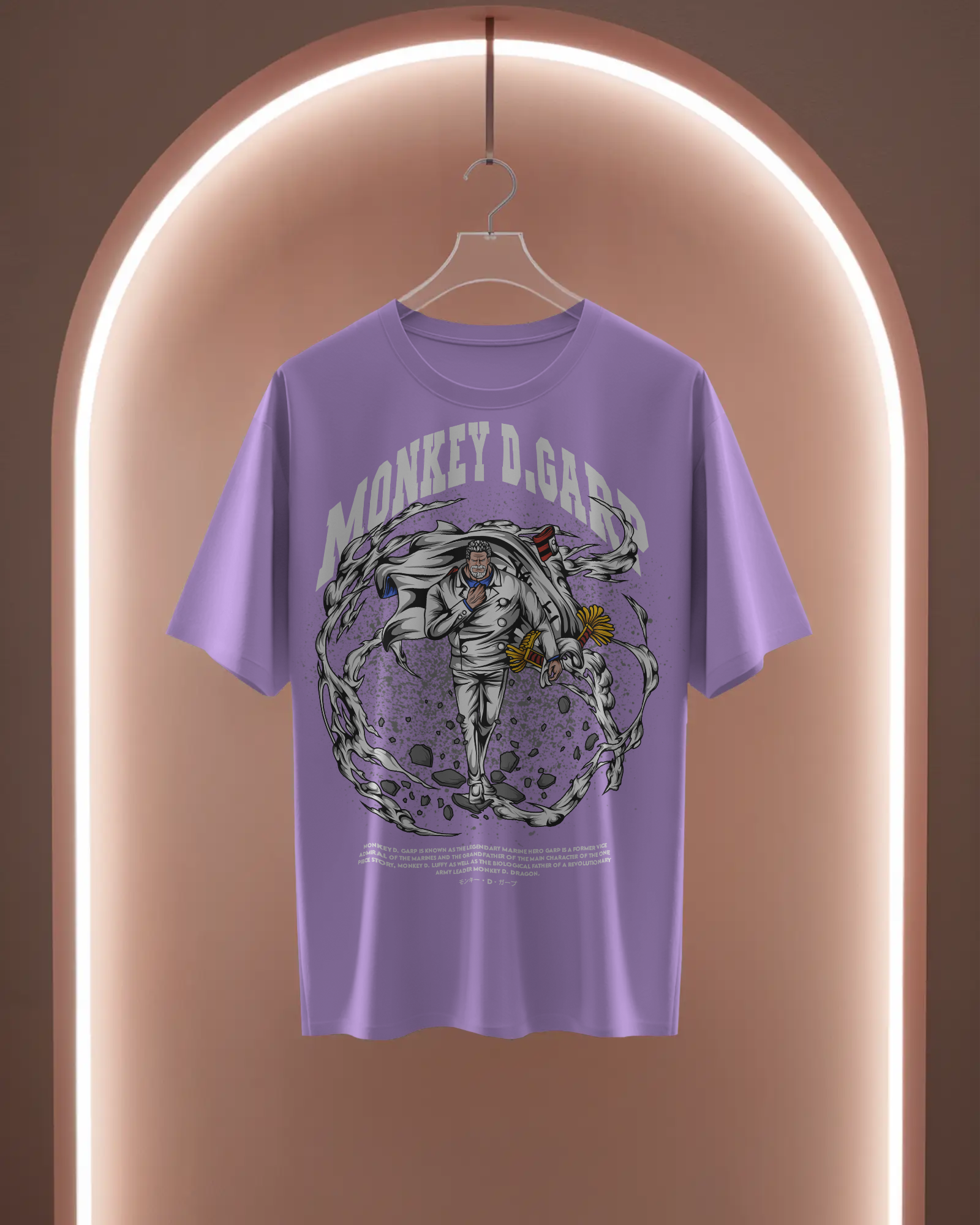 100% premium cotton anime oversize tee