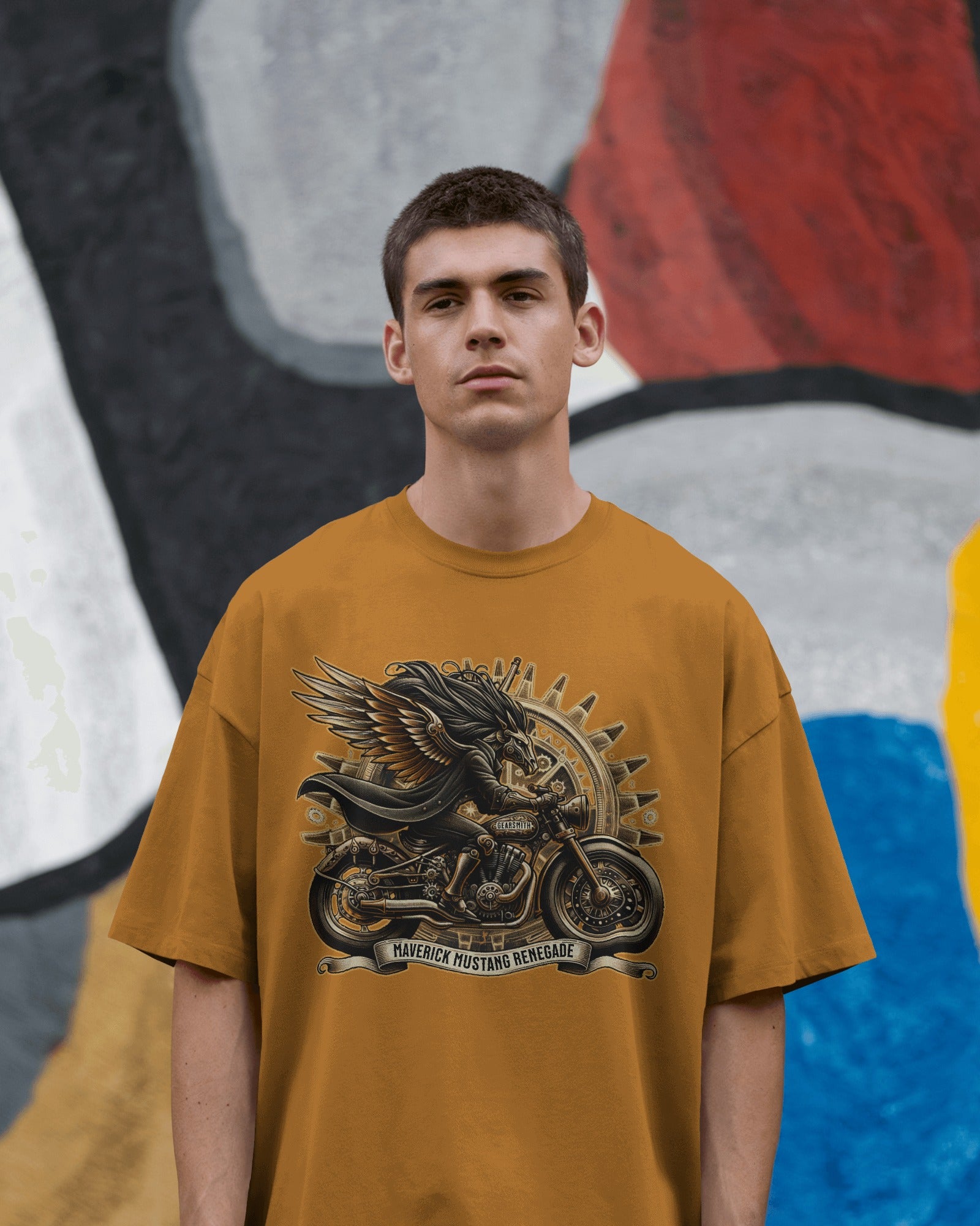 100% premium cotton graphic oversize tee