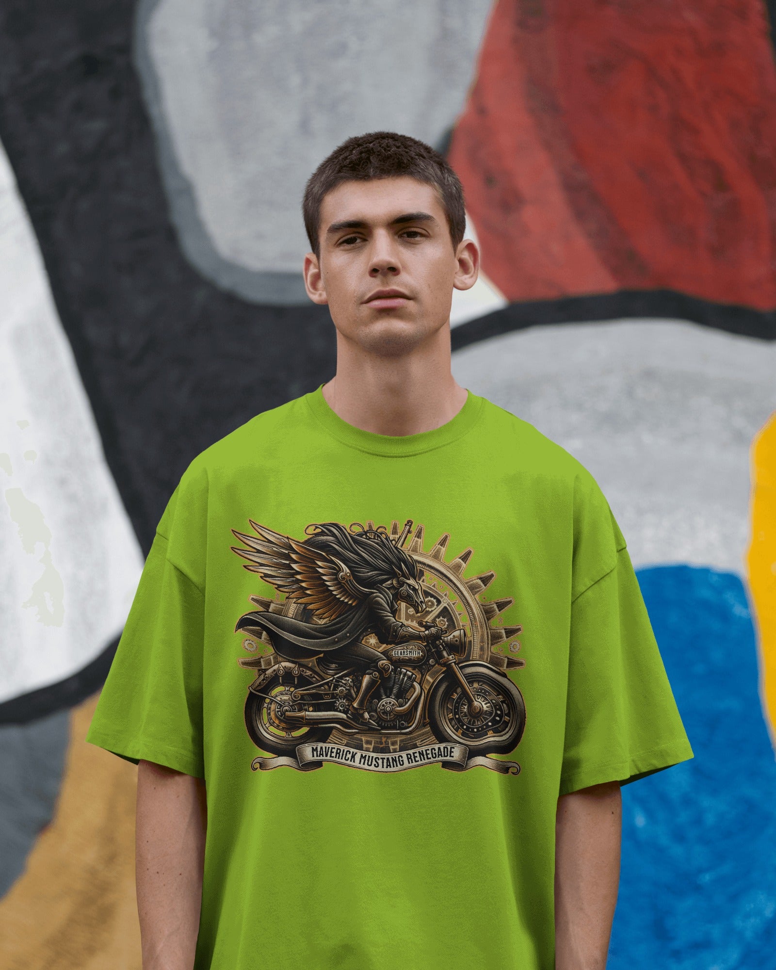 100% premium cotton graphic oversize tee