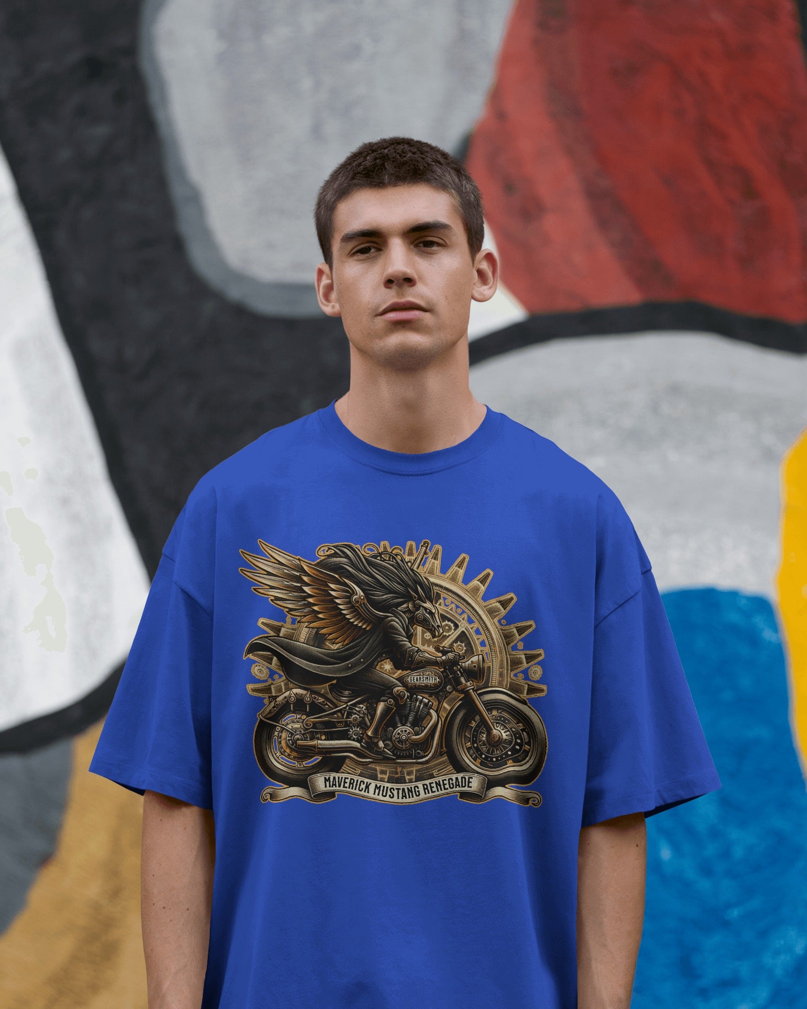 100% premium cotton graphic oversize tee