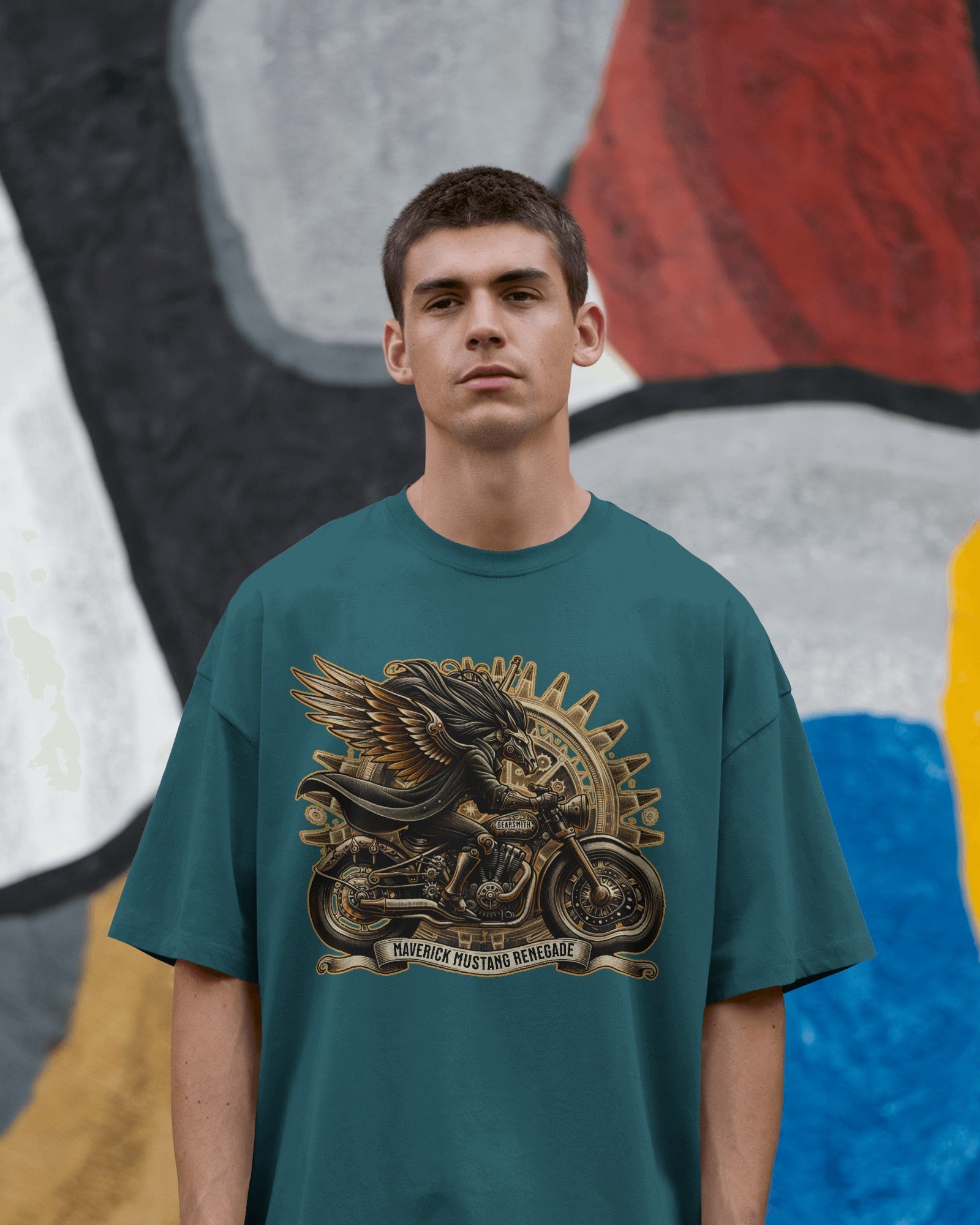 100% premium cotton graphic oversize tee