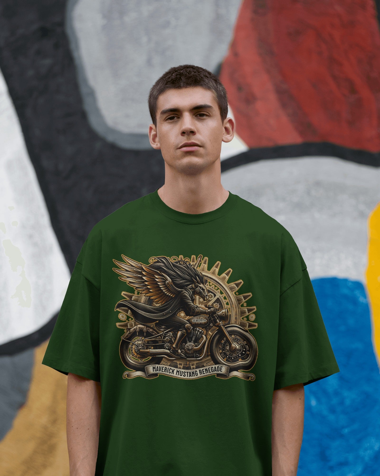100% premium cotton graphic oversize tee