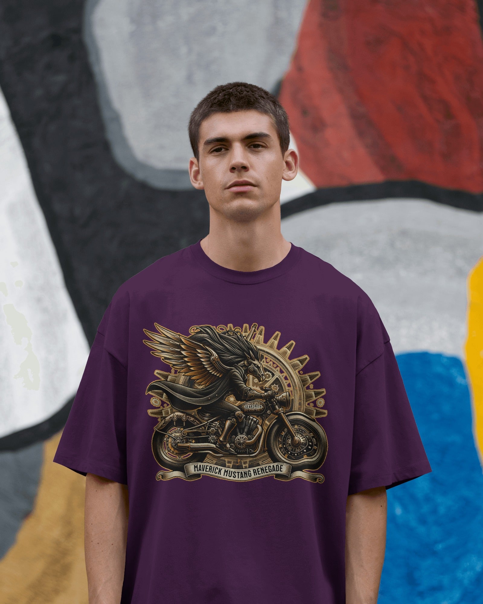 100% premium cotton graphic oversize tee