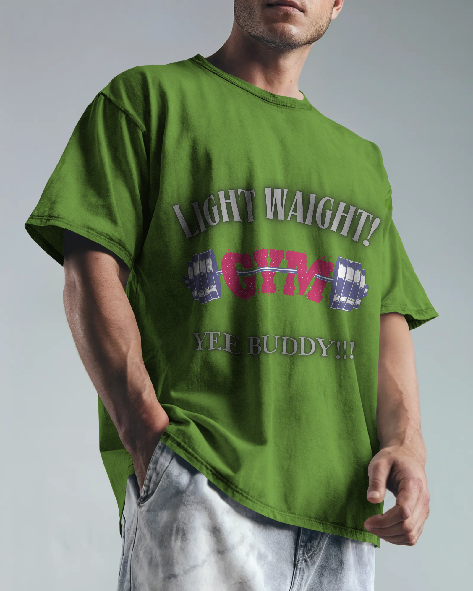 100% premium GYM oversized tee