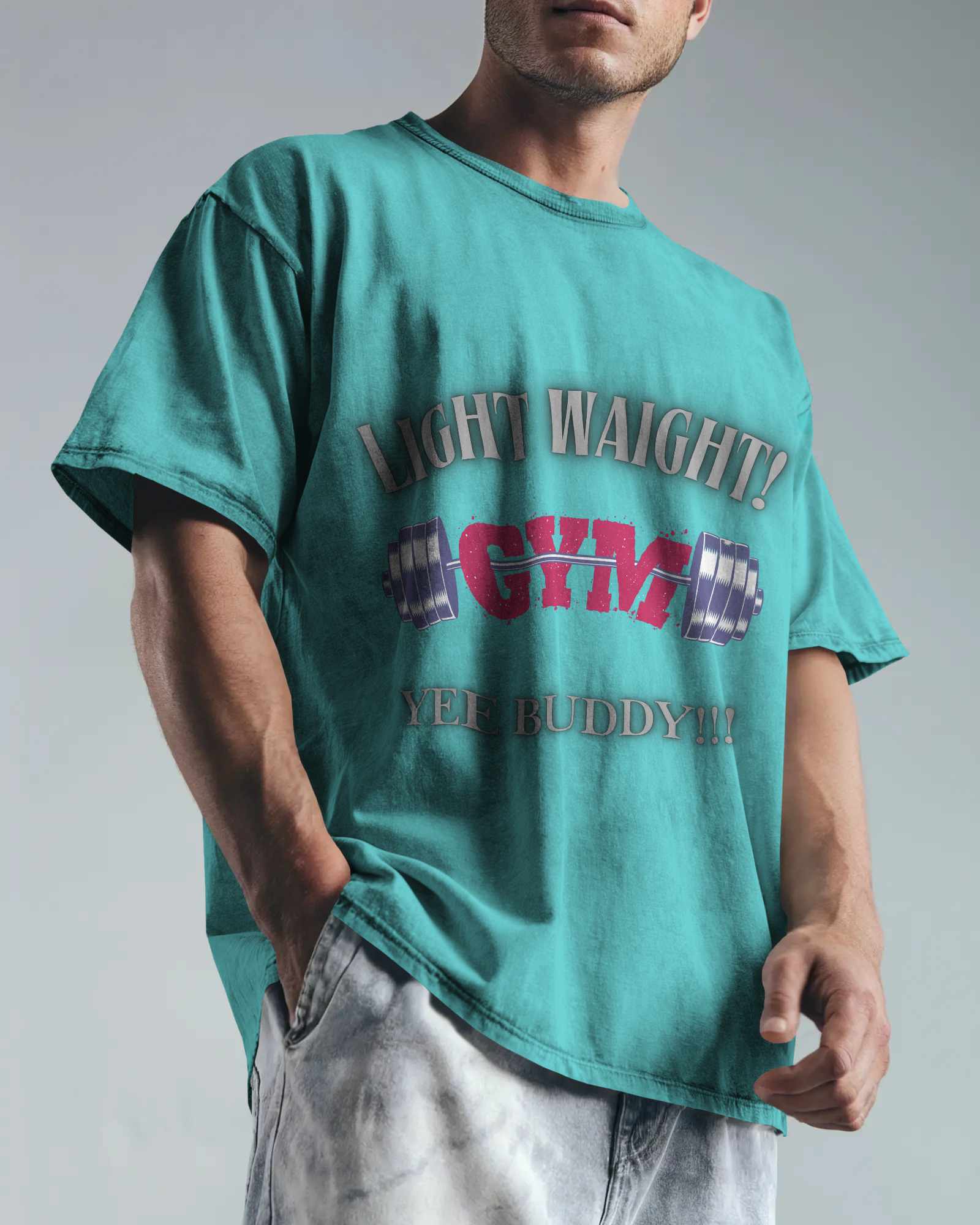100% premium GYM oversized tee
