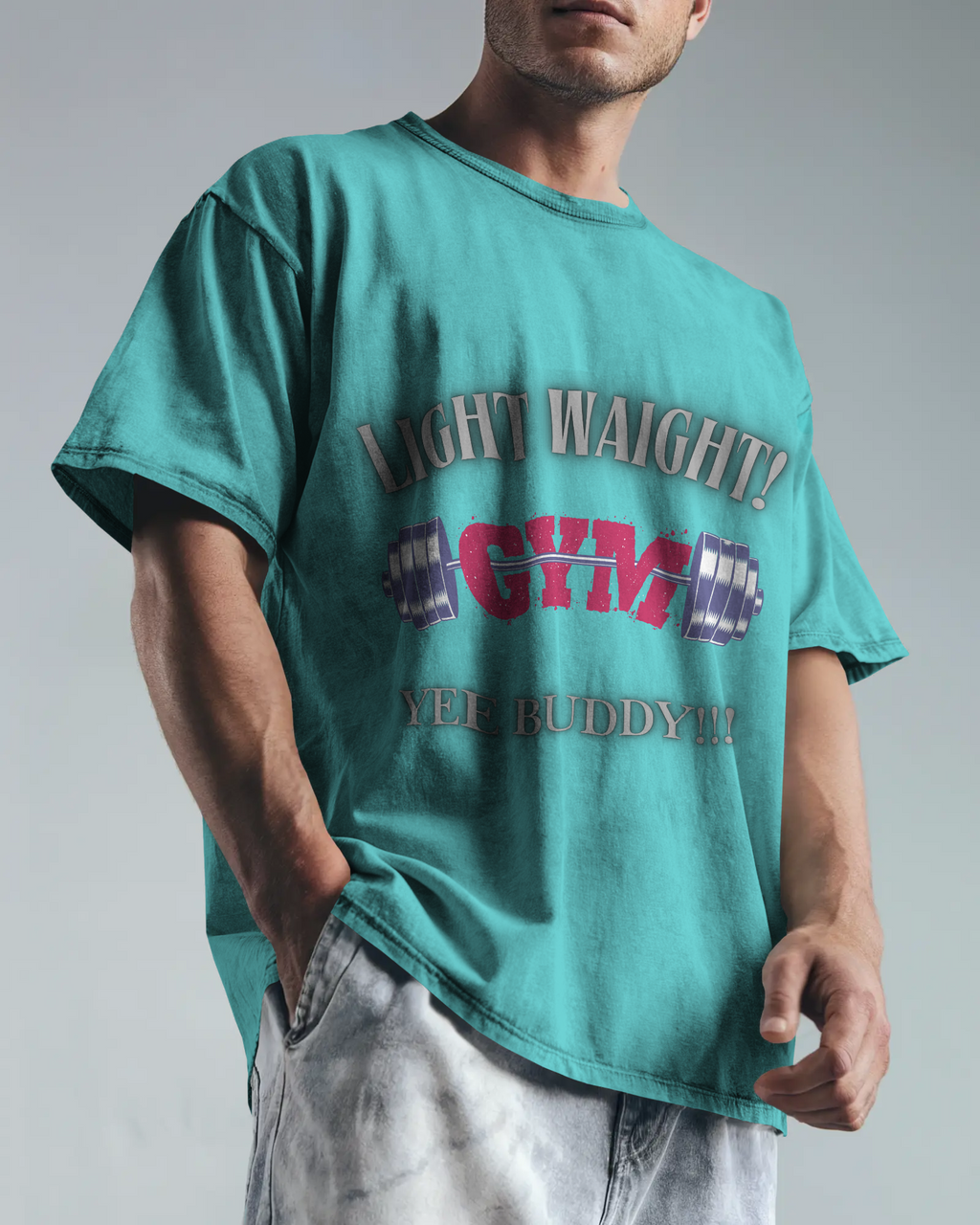 100% premium GYM oversized tee