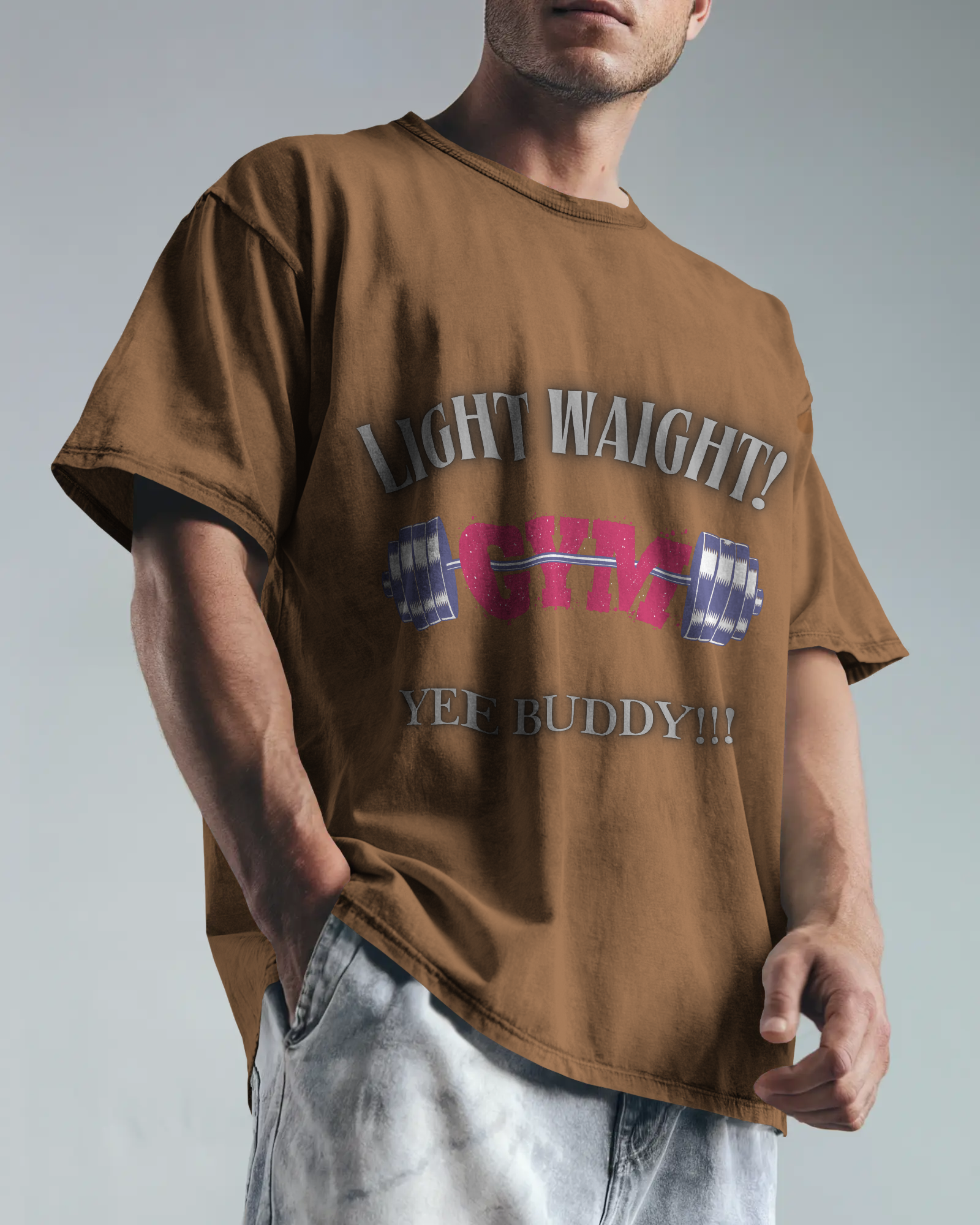 100% premium GYM oversized tee