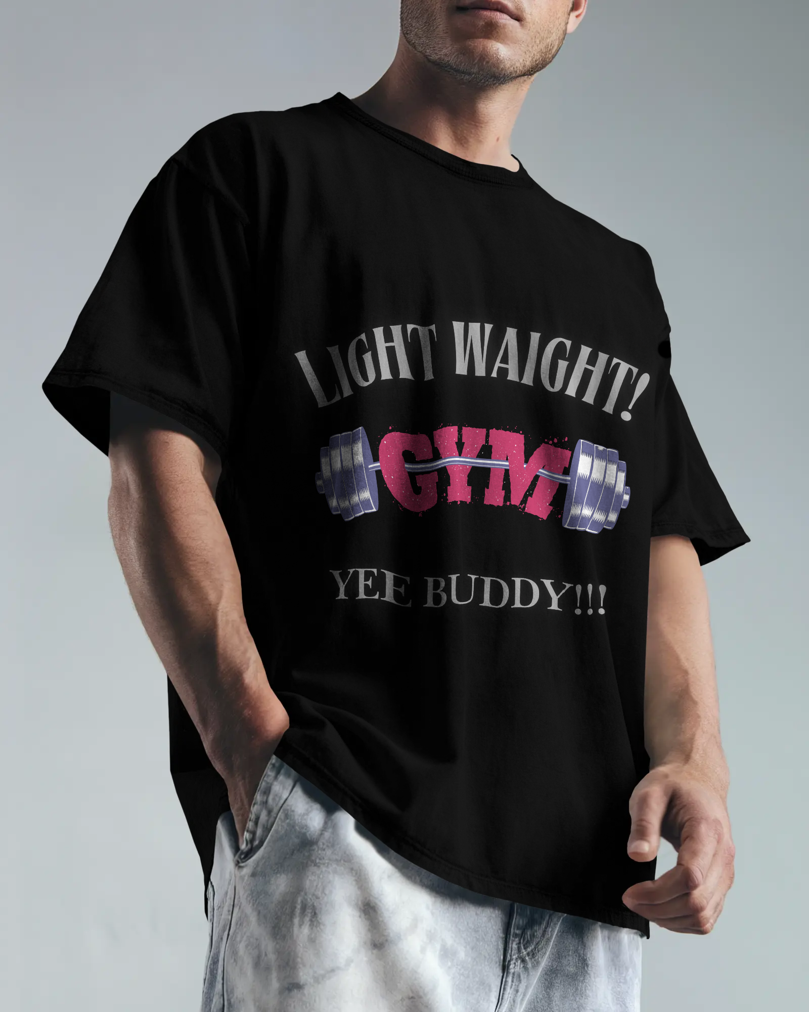 100% premium GYM oversized tee